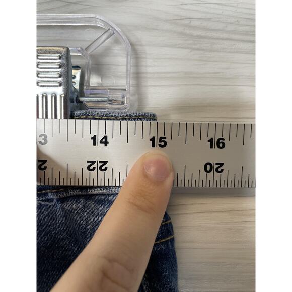 Wild Fable Jeans Womens 10 Blue Super High Rise Straight Button Fly Distressed - Picture 4 of 13